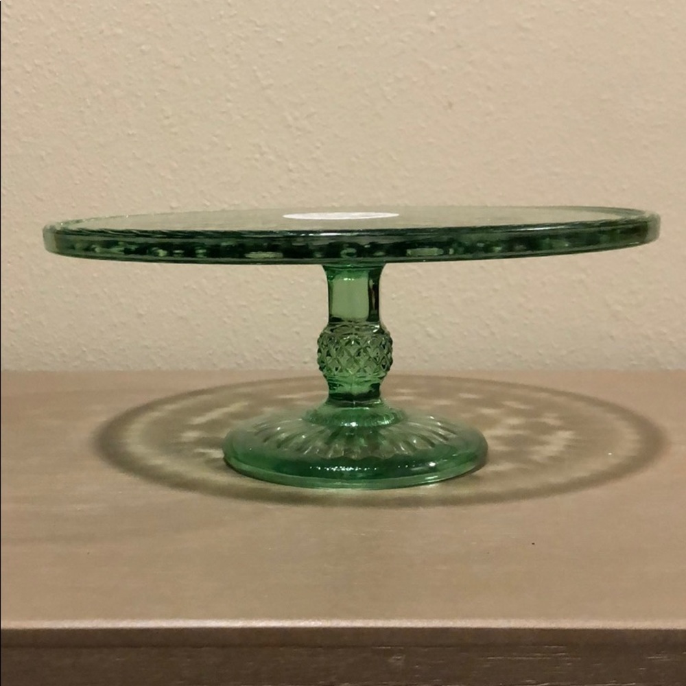 Threshold Green Glass Cake Stand